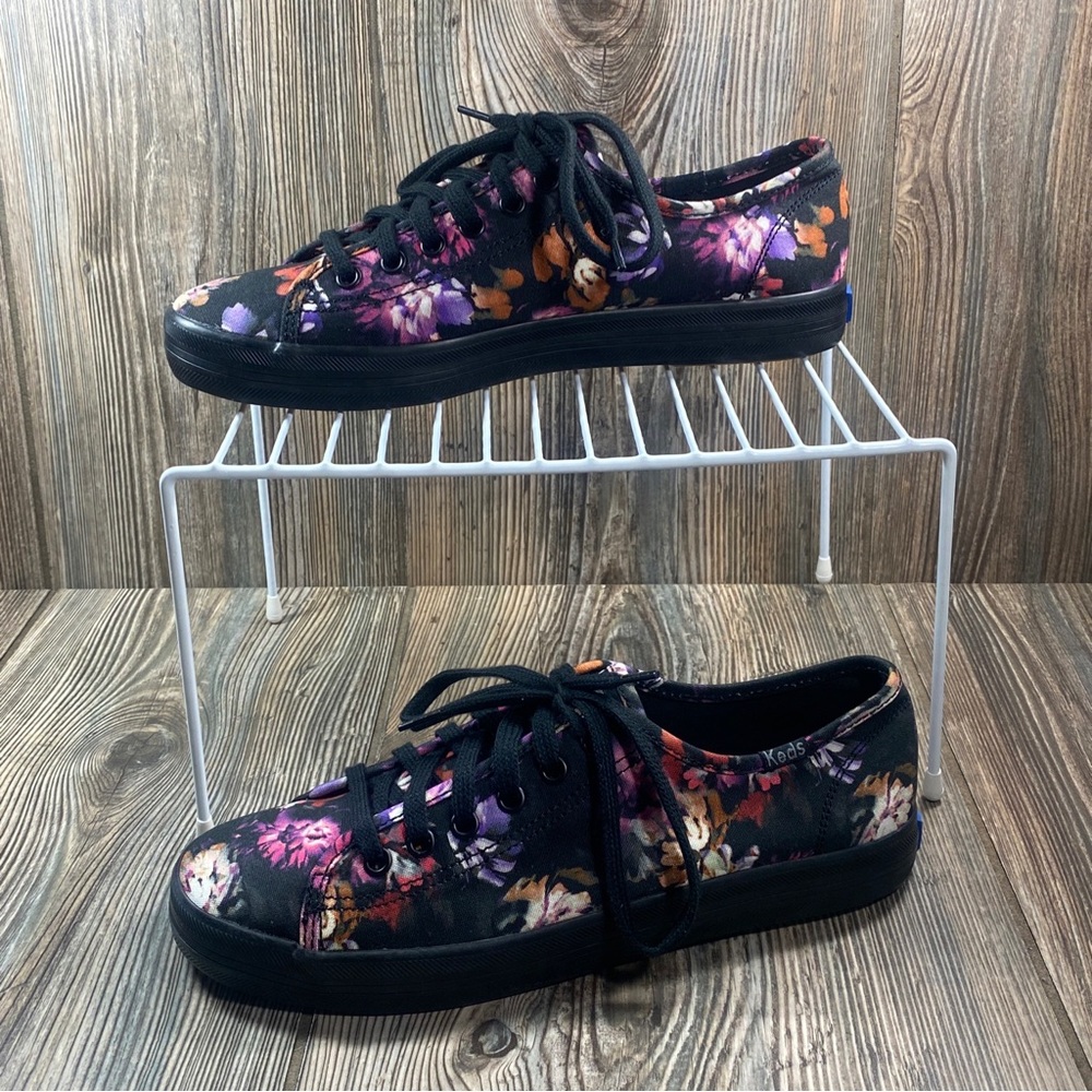 Keds Kickstart Bloom Women's Size 7 Black Sneakers